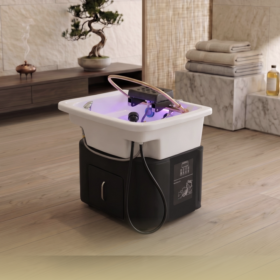 Japanese Head Spa Unit PLUMBED (inc. Steamer, Steamer Hood and Shipping)