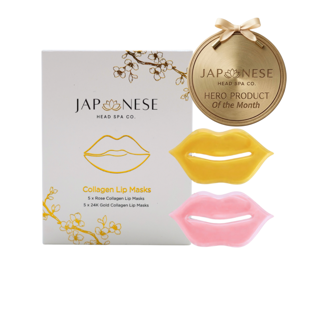 HERO LIP MASK Japanese Head Spa Co. Collagen Lip Masks – Rose & 24K Gold