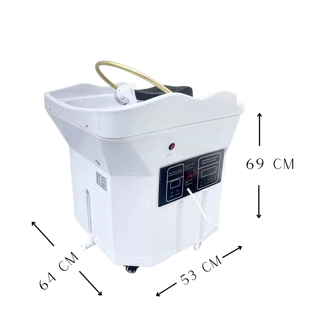 Japanese Head Spa White Portable 60L Tank Unit Non-Plumbed (inc. Steamer, Steamer Hood and 2 x water heaters)