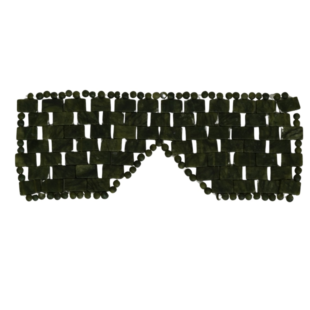 Gua Sha Dark Green Stone Eye Mask Gua Sha Dark Green Stone Eye Mask