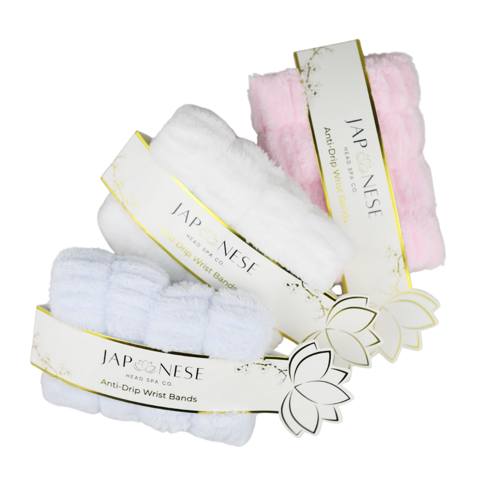 japanese head spa ANTI-WRIST BAND 5 Japanese Head Spa Anti-Drip Wrist Band- WHITE