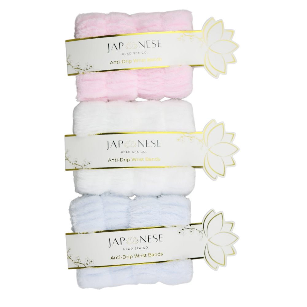 ANTI-WRIST BAND 6 Japanese Head Spa Anti-Drip Wrist Band- WHITE