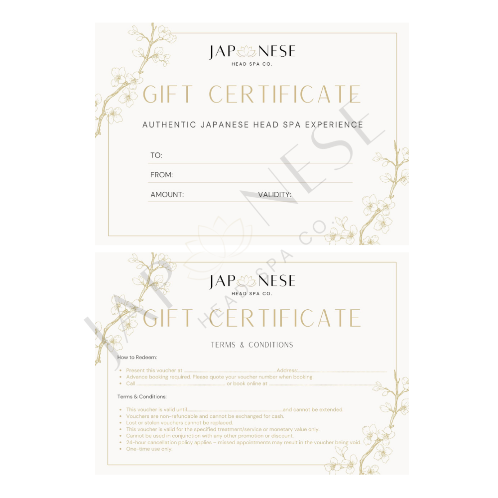 Japanese Head Spa Gift Voucher - 25 PK