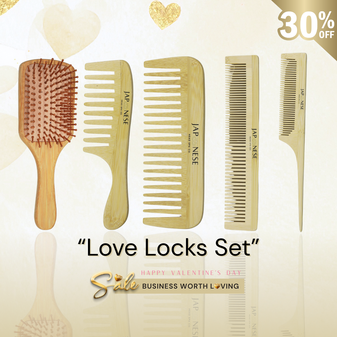Valentine’s Day Sale | Wooden Hair Care Combs Kit 