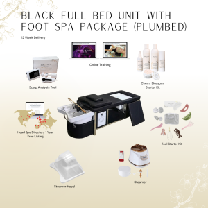 111 Black Full Bed Unit with Foot Spa Plumbed with Online Training | Show Offer