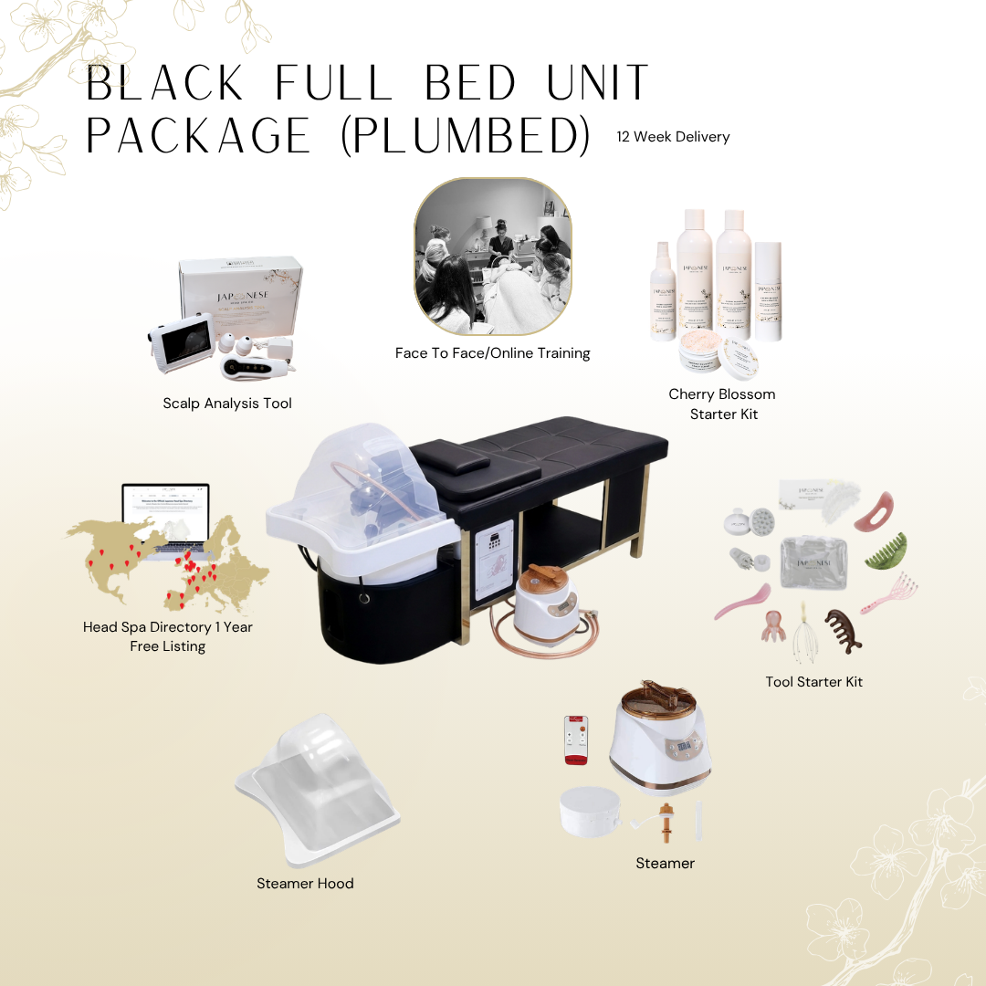 Black Full Bed Unit Plumbed with Face-To-Face Training | Show Offer