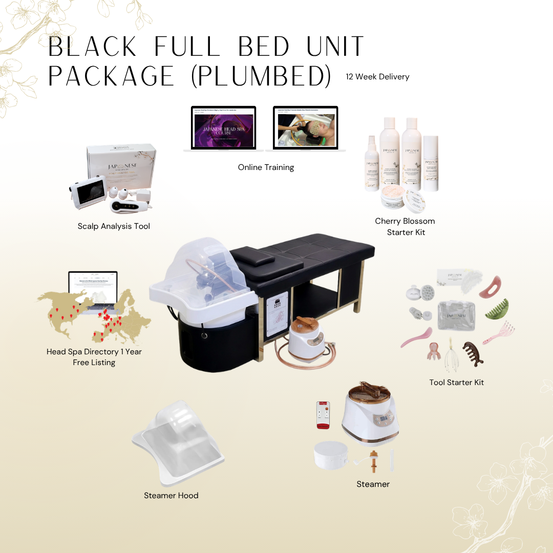 Black Full Bed Unit Plumbed with Online Training | Show Offer