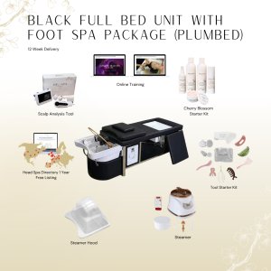 Black Full Bed Unit with Foot Spa Plumbed with Online Training | Show Offer