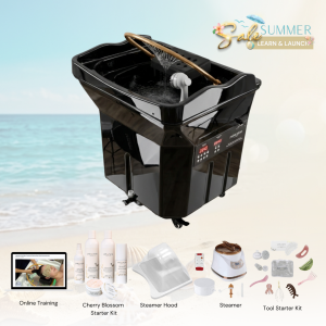 SUMMER SALE: Japanese Head Spa Black Non-Plumbed Head Spa Unit Package with Online Training