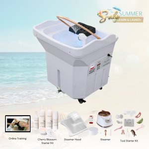 SUMMER SALE: Japanese Head Spa White Non-Plumbed Head Spa Unit Package with Online Training