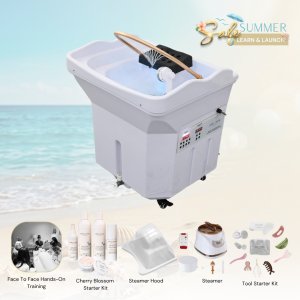 SUMMER SALE: Japanese Head Spa White Non-Plumbed Head Spa Unit Package with Face-To-Face Training