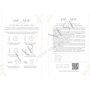 Korean Head Spa Aftercare Leaflet Korean Head Spa Aftercare Leaflet