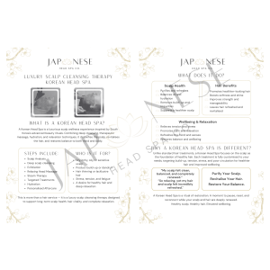 Korean Head Spa Information Leaflet Korean Head Spa Information Leaflet
