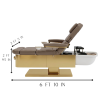BUSINESS IN A BOX: Japanese Head Spa Fawn Full Bed with integrated Foot Spa  **HEIGHT ADJUSTABLE** with Electric Back Rest – PLUMBED