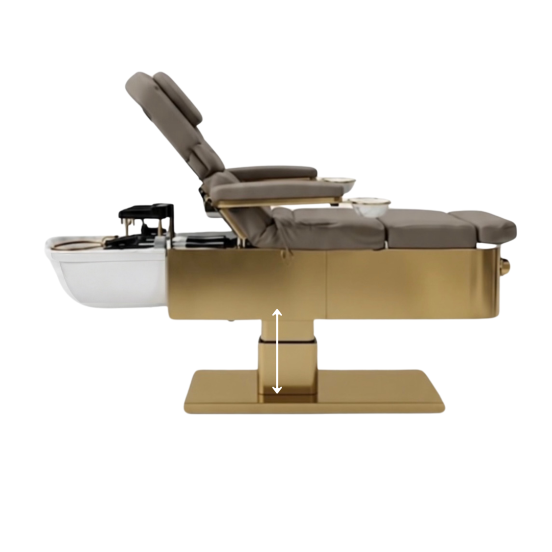 Img-5.png INTRODUCTORY OFFER - Japanese Head Spa Fawn Full Bed with Foot Spa - **HEIGHT ADJUSTABLE** with Electric Back & Foot Rest (Plumbed) (inc. Steamer, Steamer Hood & 2 x Water Heater)