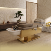 new-spa-bed-image.png INTRODUCTORY OFFER - Japanese Head Spa Fawn Full Bed with Foot Spa - **HEIGHT ADJUSTABLE** with Electric Back & Foot Rest (Plumbed) (inc. Steamer, Steamer Hood & 2 x Water Heater)