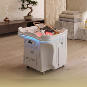 Japanese Head Spa Off White Portable Unit with Built in Mobile Waste Tank and Fresh Water Tank - Non-Plumbed