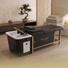 18.png Japanese Head Spa Black Full Bed Unit with Gold Frame- Non-Plumbed