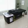 439-1.png Japanese Head Spa Black Full Bed Unit with Gold Frame- Non-Plumbed