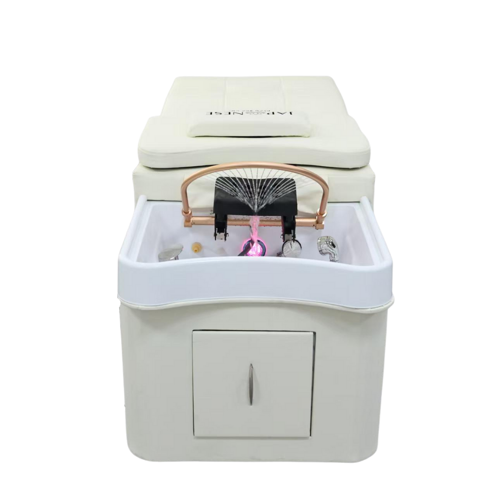 CREAM-FULL-BED-UNIT-10.png Japanese Head Spa Cream Full Bed Unit Plumbed (inc. Steamer, Steamer Hood & Water Heater)