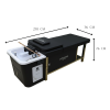 JHS-PRODUCT-PHOTOGRAPHS-2025-3.png Japanese Head Spa Black Full Bed Unit with Gold Frame- Non-Plumbed